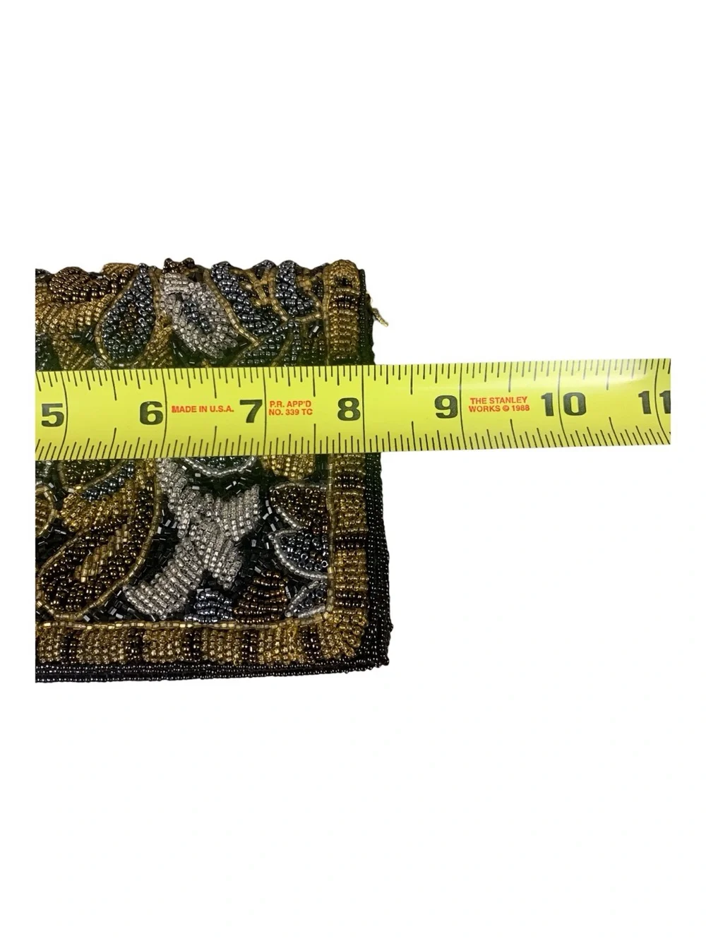 Vtg Carolyne‎ Barton Nights 80's Multi Color Beaded Cocktail Bag Clutch Floral